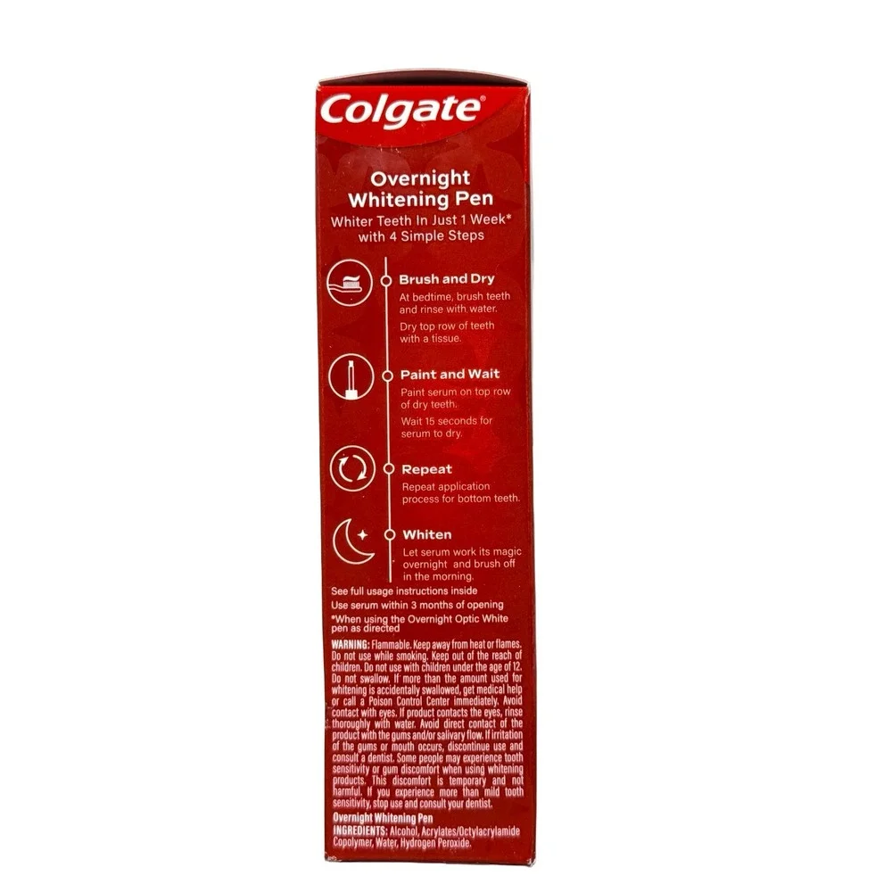 Colgate Optic White Holiday Pack Advanced Toothpaste & Whitening Pen Exp 01/2026